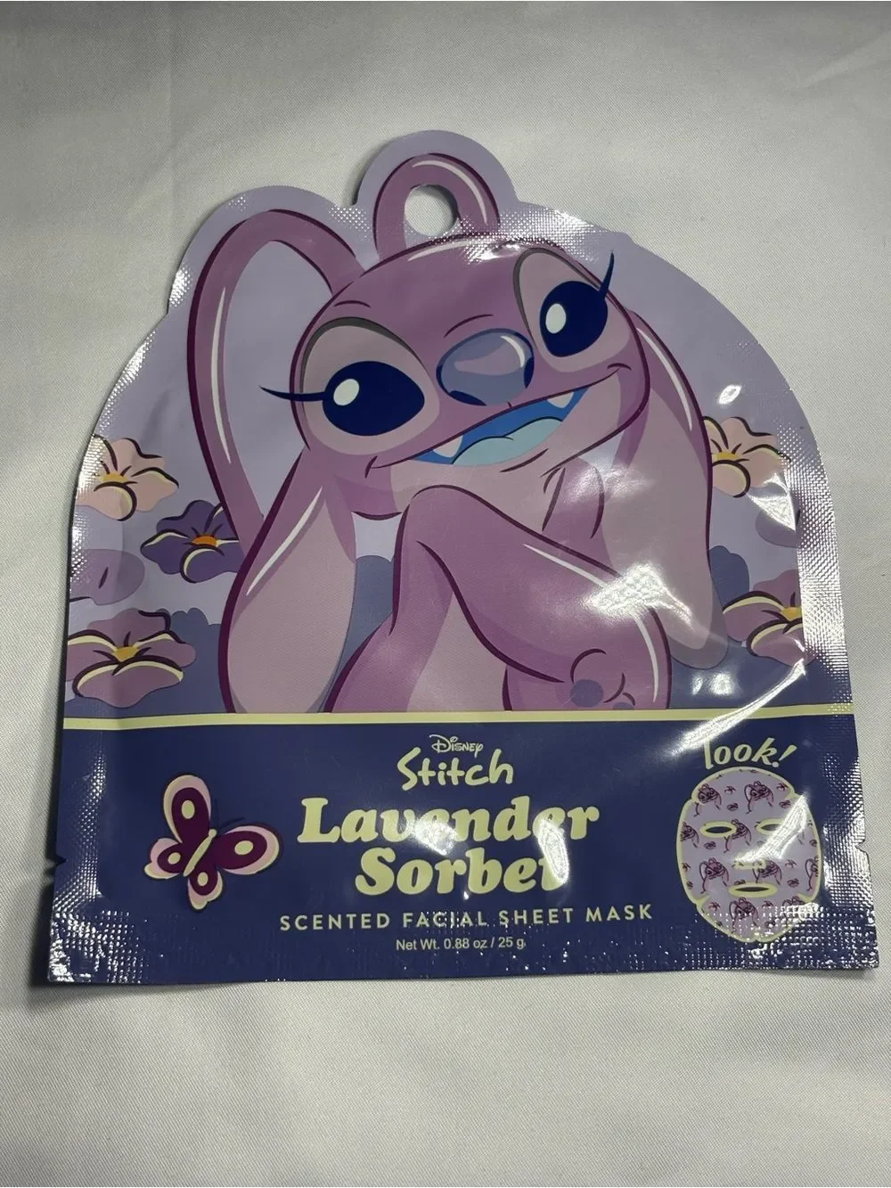 3 New Disney Stitch Lavender Sorbet Scented Facial Sheet Mask